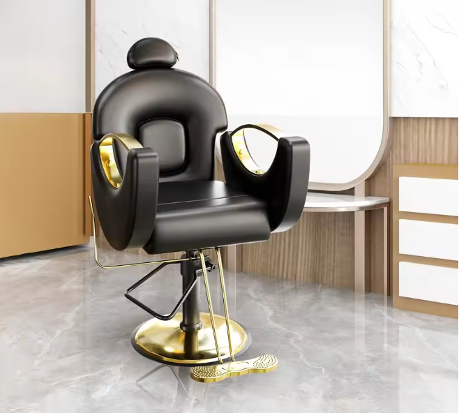 Commercial Barber Chair Reclining & 360&deg; Swivel, Heavy Duty Hydraulic Salon Chair With Adjustable Height For Haircut Shampoo